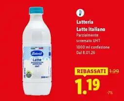 Lidl Latteria Latte italiano offerta