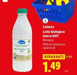 Lidl Latteria Latte biologico intero UHT offerta