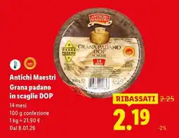 Lidl Antichi Maestri Grana padano in scaglie DOP offerta
