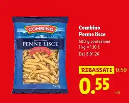 Lidl Combino Penne lisce offerta