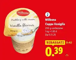Lidl Milbona Coppa Vaniglia offerta