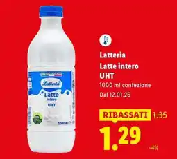 Lidl Latteria Latte intero UHT offerta