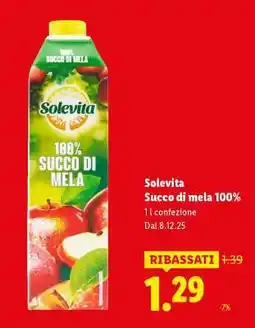 Lidl Solevita Succo di mela 100% offerta