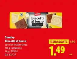 Lidl Sonday Biscotti al burro offerta