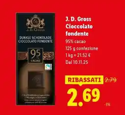Lidl J.D. Gross Cioccolato fondente offerta
