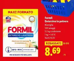 Lidl Formil Detersivo in polvere offerta