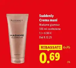 Lidl Suddenly Crema mani offerta