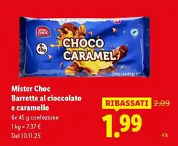 Lidl Mister Choc Barrette al cioccolato e caramello offerta