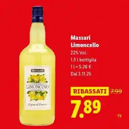 Lidl Massari Limoncello offerta