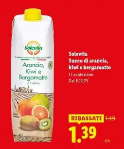 Lidl Solevita Succo di arancia, kiwi e bergamotto offerta
