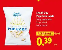 Lidl Snack Day Pop Corn salati offerta