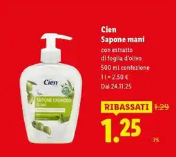 Lidl Cien Sapone mani offerta
