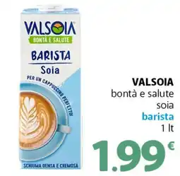 Supermercati Dok VALSOIA bontà e salute soia barista offerta