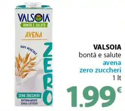 Supermercati Dok VALSOIA bontà e salute avena zero zuccheri offerta