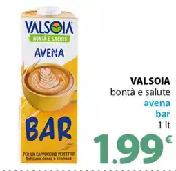 Supermercati Dok VALSOIA bontà e salute avena bar offerta