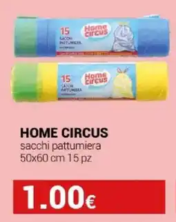 Tigotà HOME CIRCUS sacchi pattumiera 50x60 cm offerta