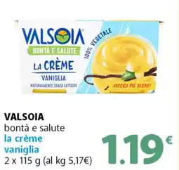 Supermercati Dok VALSOIA bontà e salute la crème vaniglia offerta