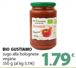 Supermercati Dok BIO GUSTIAMO sugo alla bolognese vegana offerta