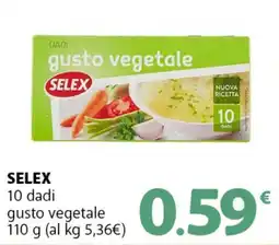 Supermercati Dok SELEX 10 dadi gusto vegetale offerta
