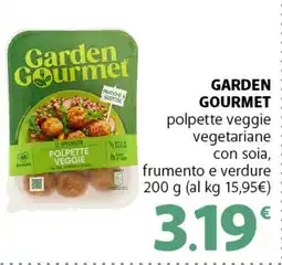 Supermercati Dok GARDEN GOURMET polpette veggie vegetariane con soia, frumento e verdure offerta