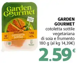 Supermercati Dok GARDEN GOURMET cotoletta sottile vegetariana di soia e frumento offerta