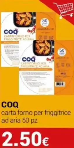 Tigotà COQ carta forno per friggitrice ad aria offerta