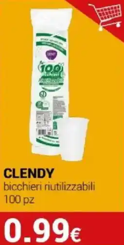 Tigotà CLENDY bicchieri riutilizzabili offerta
