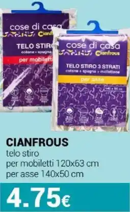 Tigotà CIANFROUS telo stiro offerta