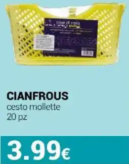 Tigotà CIANFROUS cesto mollette offerta