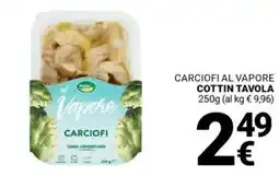 Supermercati Gulliver Carciofi al vapore COTTIN TAVOLA offerta