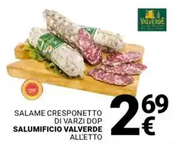 Supermercati Gulliver Salame cresponetto di varzi dop salumificio valverde offerta
