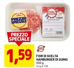 DPiù Fior di scelta hamburger di suino offerta