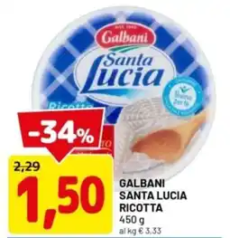 DPiù Galbani santa lucia ricotta offerta