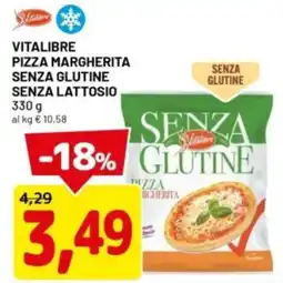 DPiù Vitalibre pizza margherita senza glutine senza lattosio offerta