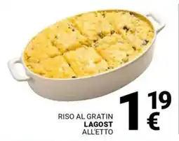 Supermercati Gulliver Riso al gratin lagost offerta