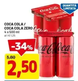DPiù Coca cola / coca cola zero offerta