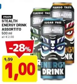 DPiù Stealth energy drink assortito offerta