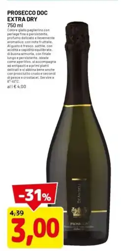 DPiù Prosecco doc extra dry offerta