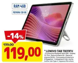 DPiù LENOVO TAB TB311FU offerta