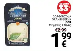 Supermercati Gulliver Gorgonzola gran riserva IGOR offerta