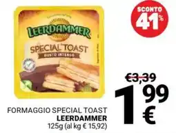 Supermercati Gulliver Formaggio special toast LEERDAMMER offerta