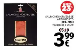 Supermercati Gulliver Salmone norvegese affumicato SEA-FISH offerta