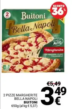 Supermercati Gulliver 2 pizze margherite bella napoli BUITONI offerta
