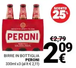 Supermercati Gulliver Birre in bottiglia PERONI offerta