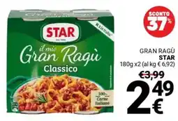 Supermercati Gulliver Gran ragù STAR offerta