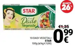 Supermercati Gulliver 10 dadi vegetali STAR offerta
