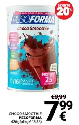 Supermercati Gulliver Choco smoothie PESOFORMA offerta