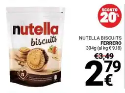 Supermercati Gulliver Nutella biscuits FERRERO offerta