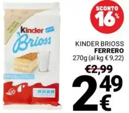 Supermercati Gulliver Kinder brioss FERRERO offerta