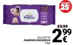 Supermercati Gulliver Salviette PAMPERS PROGRESSI 63pz offerta